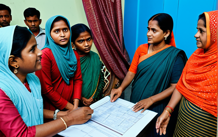 "A community seminar in Bangladesh, people learning about EMF safety, fully clothed, safe for work, appropriate content, modest dress, professional setting, perfect anatomy, natural proportions, high quality, family-friendly."