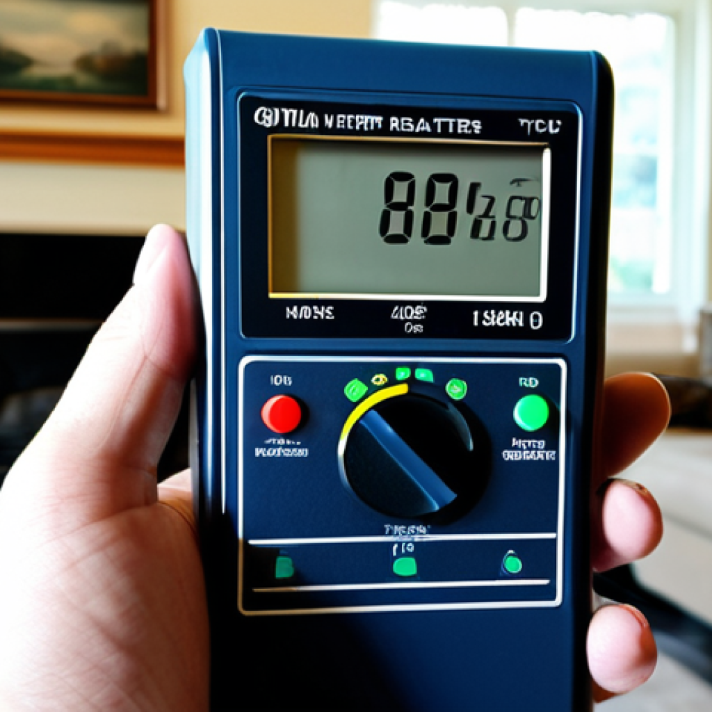 EMF 측정 결과 해석하는 법 - EMF Meter Reading**

A person holding an EMF meter in a home setting, meter displaying readings, foc...
