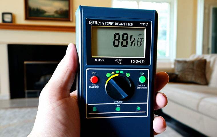 EMF 측정 결과 해석하는 법 - EMF Meter Reading**

A person holding an EMF meter in a home setting, meter displaying readings, foc...