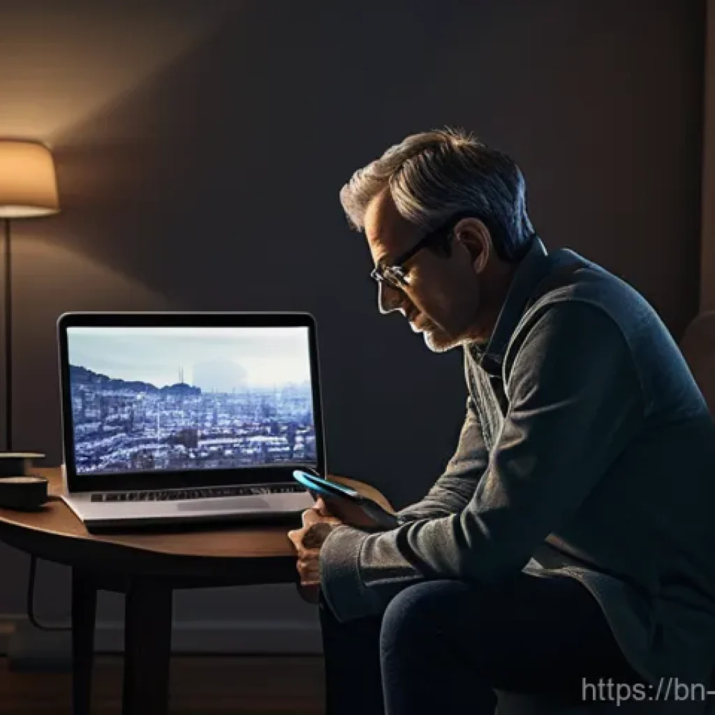 저EMF 주거 환경과 건강의 관계 - **Prompt:** A realistic photo capturing the invisible burden of modern technology. An adult individu...