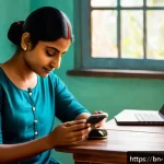 Home 21 저EMF 환경을 위한 생활 습관 변경 - A cozy Bengali household living room scene showcasing a modern family practicing mindful electronic ...